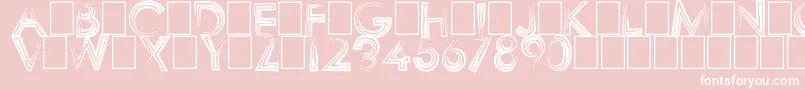 Sharpy Font – White Fonts on Pink Background