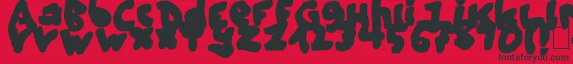 shash Font – Black Fonts on Red Background
