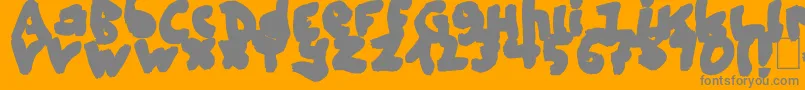 shash-fontti – harmaat kirjasimet oranssilla taustalla