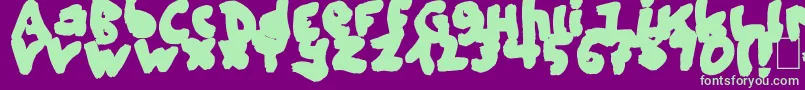 shash Font – Green Fonts on Purple Background