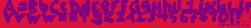 shash Font – Purple Fonts on Red Background
