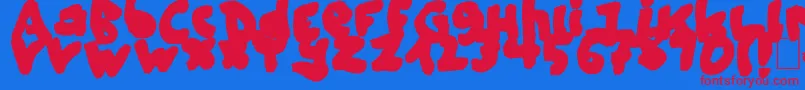 shash-fontti – punaiset fontit sinisellä taustalla