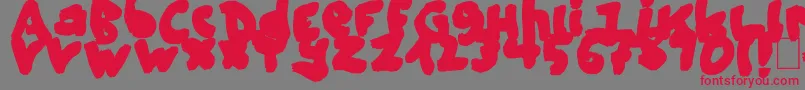 shash Font – Red Fonts on Gray Background