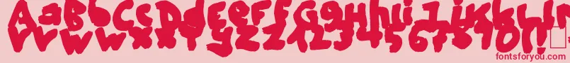 フォントshash – ピンクの背景に赤い文字