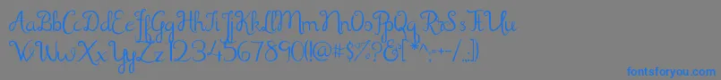 Shathika Font – Blue Fonts on Gray Background