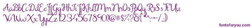 Shathika Font – Purple Fonts on White Background