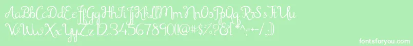 Shathika Font – White Fonts on Green Background