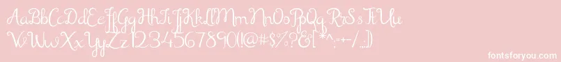 Shathika Font – White Fonts on Pink Background