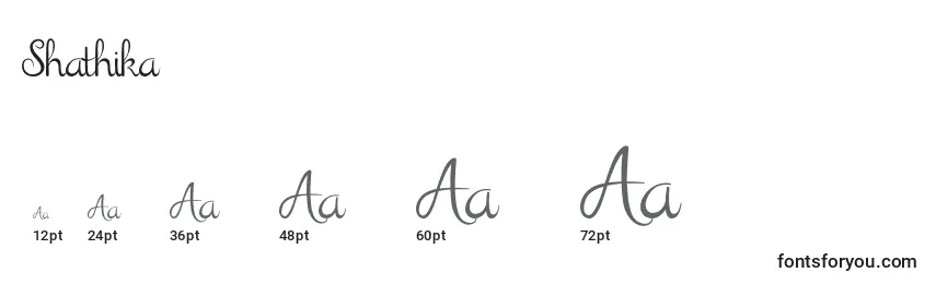 Shathika Font Sizes
