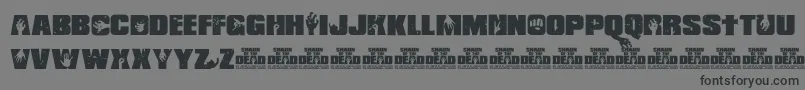 Czcionka Shaun of the Dead – czarne czcionki na szarym tle