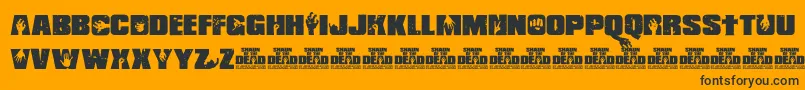 Shaun of the Dead Font – Black Fonts on Orange Background