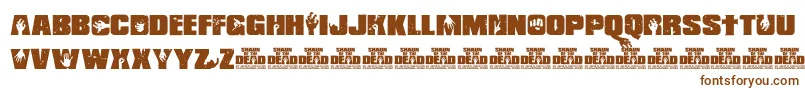 Shaun of the Dead Font – Brown Fonts on White Background