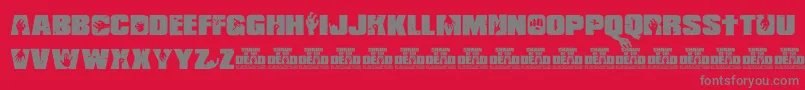 Shaun of the Dead Font – Gray Fonts on Red Background