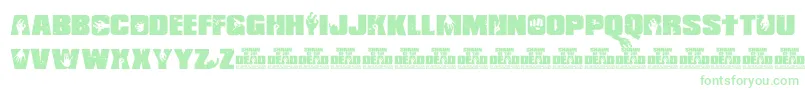 Shaun of the Dead Font – Green Fonts on White Background