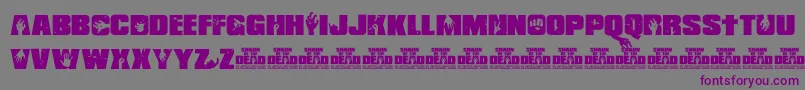 Shaun of the Dead-Schriftart – Violette Schriften auf grauem Hintergrund