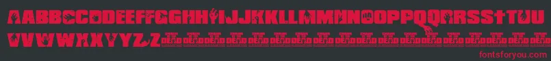 Shaun of the Dead Font – Red Fonts on Black Background