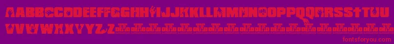 Shaun of the Dead Font – Red Fonts on Purple Background