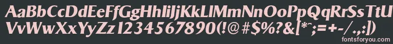 SigvarserialXboldItalic Font – Pink Fonts on Black Background