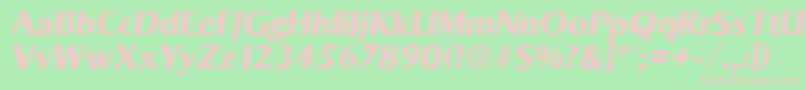 SigvarserialXboldItalic Font – Pink Fonts on Green Background