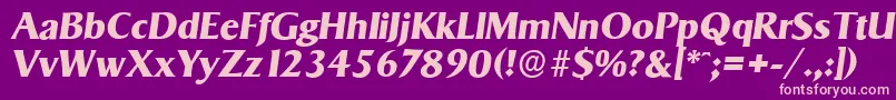 SigvarserialXboldItalic Font – Pink Fonts on Purple Background