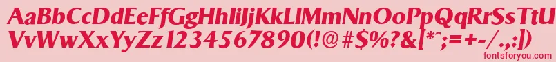 SigvarserialXboldItalic Font – Red Fonts on Pink Background