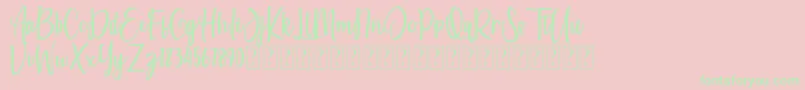 She Amasya Font – Green Fonts on Pink Background