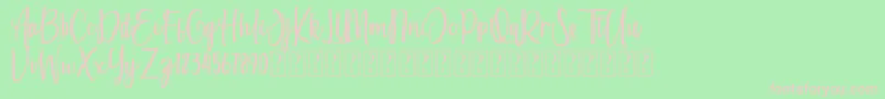 She Amasya Font – Pink Fonts on Green Background