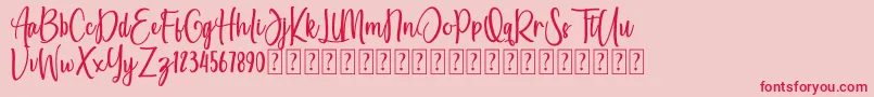 She Amasya Font – Red Fonts on Pink Background