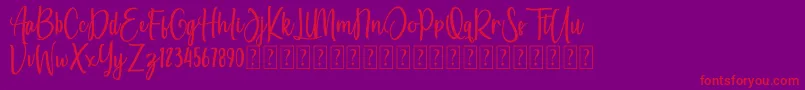 She Amasya Font – Red Fonts on Purple Background