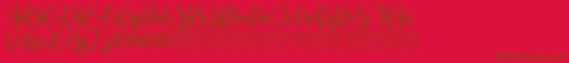 Lisätietoja She Amasya-fontista She Amasya-fontti – ruskeat fontit punaisella taustalla