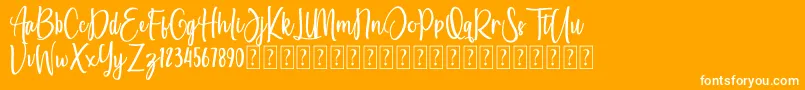 She Amasya Font – White Fonts on Orange Background