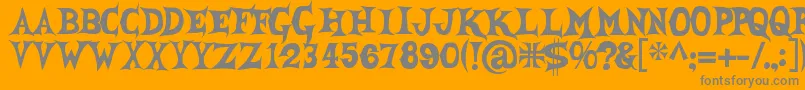 She Creature Font – Gray Fonts on Orange Background