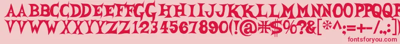 She Creature Font – Red Fonts on Pink Background