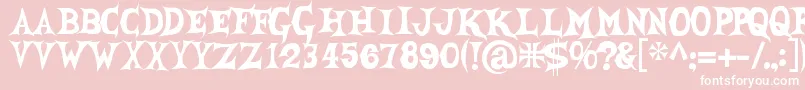 She Creature Font – White Fonts on Pink Background