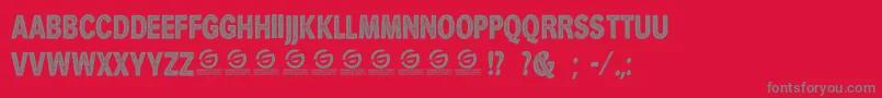SHE ROCKS PERSONAL USE Font – Gray Fonts on Red Background