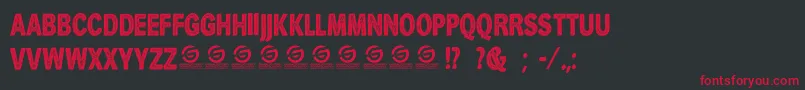 SHE ROCKS PERSONAL USE Font – Red Fonts on Black Background