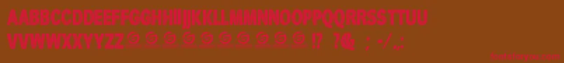 SHE ROCKS PERSONAL USE Font – Red Fonts on Brown Background
