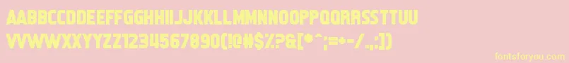She Smiles Font – Yellow Fonts on Pink Background