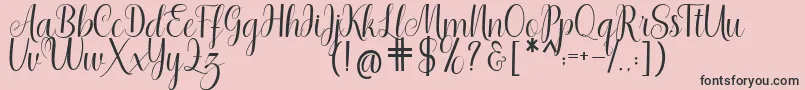 Shedaytia Font – Black Fonts on Pink Background