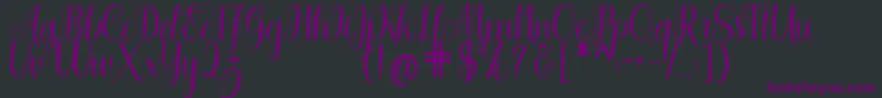 Shedaytia Font – Purple Fonts on Black Background