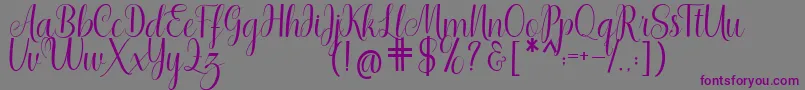 Shedaytia Font – Purple Fonts on Gray Background