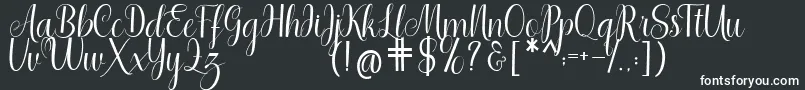 Shedaytia Font – White Fonts on Black Background