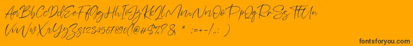 Шрифт Sheenaz – чёрные шрифты на оранжевом фоне