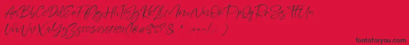 Sheenaz Font – Black Fonts on Red Background