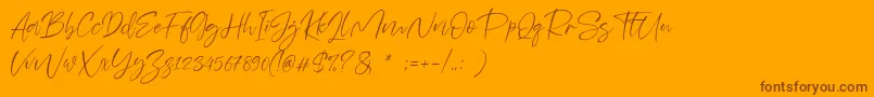 Шрифт Sheenaz – коричневые шрифты на оранжевом фоне