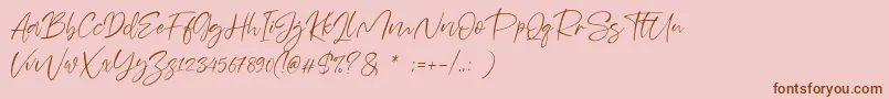 Шрифт Sheenaz – коричневые шрифты на розовом фоне