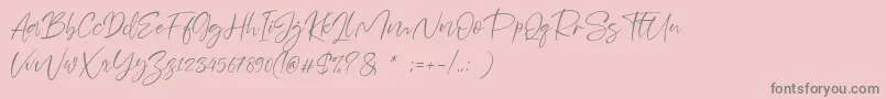 Sheenaz-Schriftart – Graue Schriften auf rosa Hintergrund