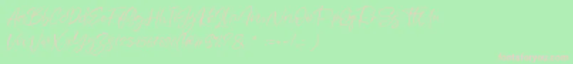 Sheenaz Font – Pink Fonts on Green Background