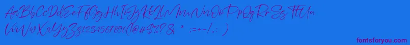 Шрифт Sheenaz – фиолетовые шрифты на синем фоне