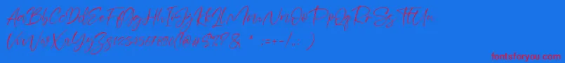 Шрифт Sheenaz – красные шрифты на синем фоне